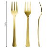 Mini Forks For Desserts - Bulk Pack Of 100 Mini Gold Dessert Forks