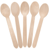 LotFancy 100Pcs Disposable Wooden Spoons, 6.25 in Sampling Tasting Spoons,Wood