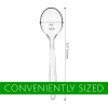 PLASTICPRO Clear Plastic Soup Spoons Heavy Duty Disposable Silverware, 100-Pack