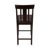 5pc Counter Height Dining Set Espresso Finish Counter Height Table with Shelf and 4 Counter Height Chairs Set Wooden Furniture Dining Kitchen Set