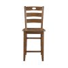 Counter Height 5pc Dining Set Walnut Finish Table and 4 Counter Height Chairs Wooden Kitchen Dining Furniture Transitional Style