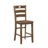 Counter Height 5pc Dining Set Walnut Finish Table and 4 Counter Height Chairs Wooden Kitchen Dining Furniture Transitional Style