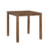 Counter Height 5pc Dining Set Walnut Finish Table and 4 Counter Height Chairs Wooden Kitchen Dining Furniture Transitional Style