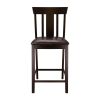 5pc Counter Height Dining Set Espresso Finish Counter Height Table with Shelf and 4 Counter Height Chairs Set Wooden Furniture Dining Kitchen Set