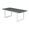 TOPMAX Modern 78inch 6-Piece Extendable Dining Table Set, 4 Upholstered Dining Chairs and Dining Bench, 18" Butterfly Leaf, White